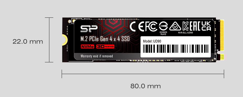 Silicon Power 2TB UD90 NVMe 4.0 Gen4 PCIe M.2 SSD R/W up to Silicon Power 2TB UD90 NVMe 4.0 Gen4 PCIe M.2 SSD R/W up to